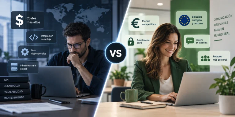 Alternativa a Twilio en España: precios y funciones (2026)