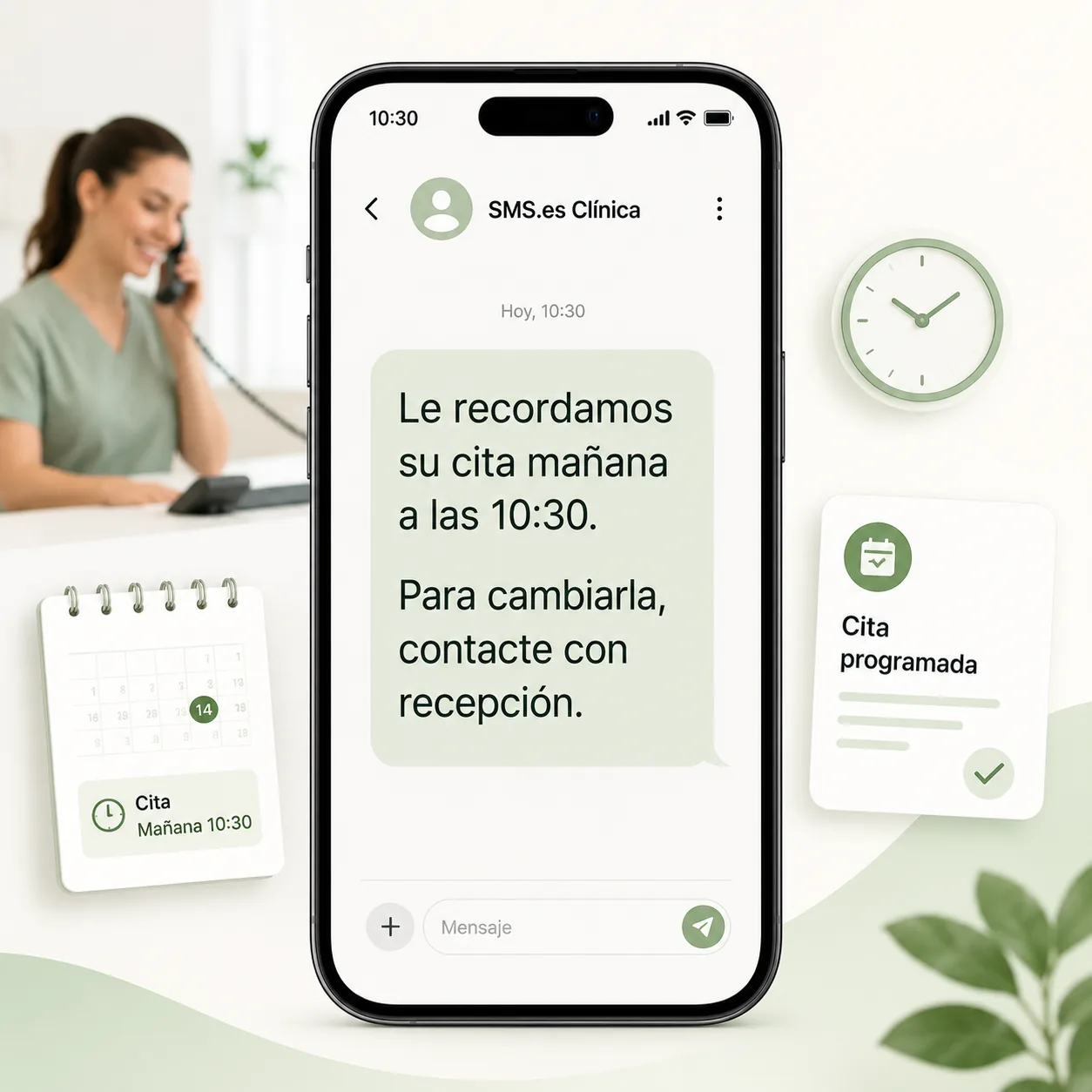 SMS para clínicas y recordatorios de citas SMS