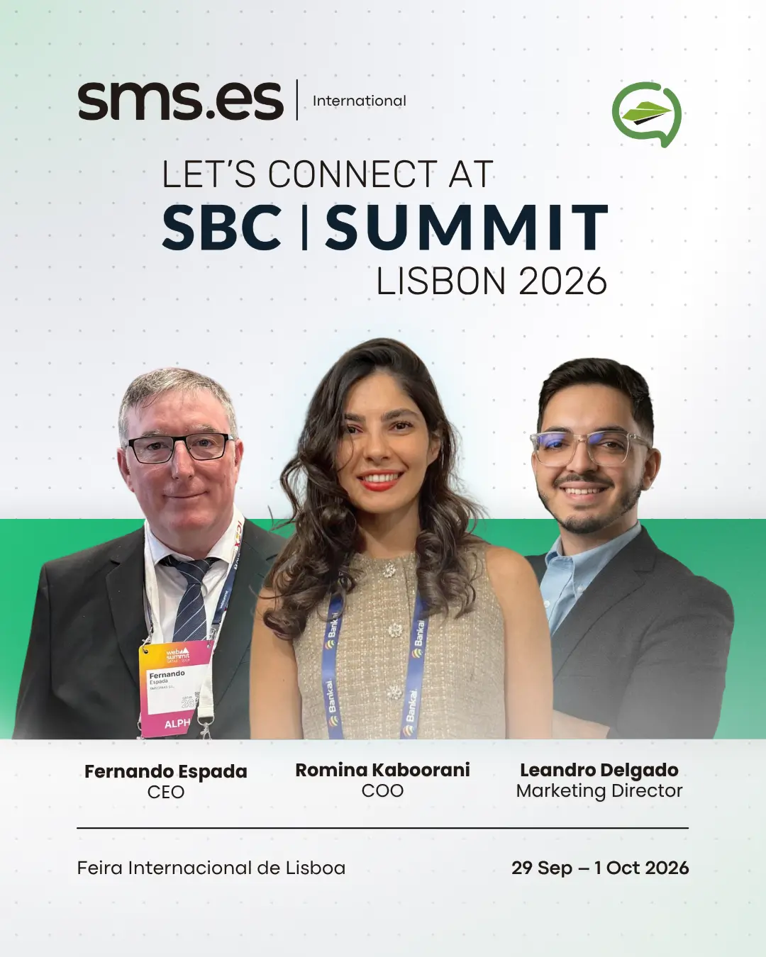 Flyer oficial del SBC Summit 2026 en Lisboa