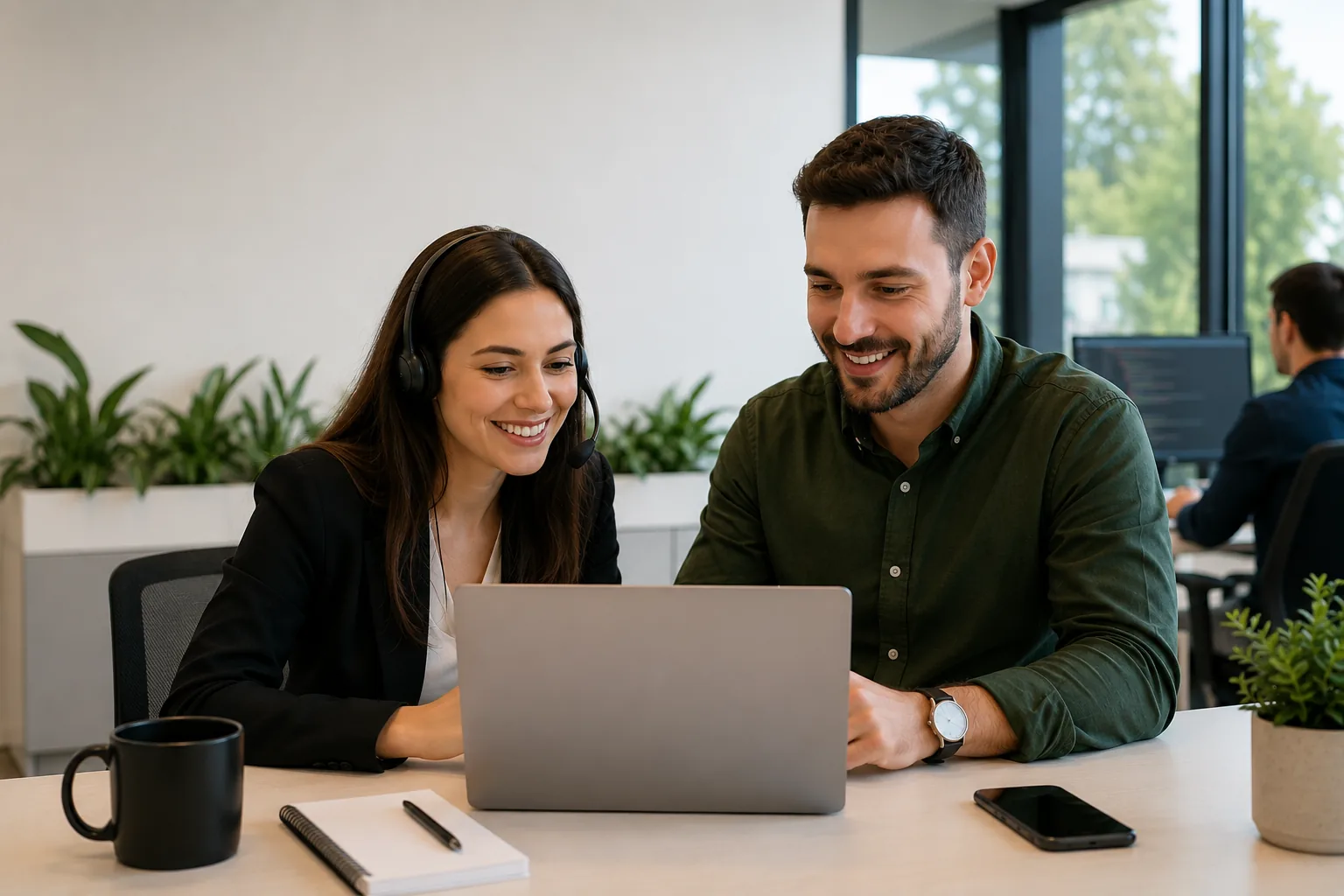 Equipo comercial de SMS.es ayudando a empresas con soluciones CPaaS omnicanal